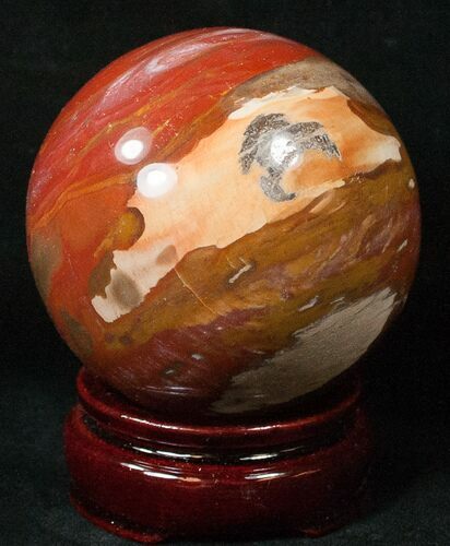 Colorful Petrified Wood Sphere #17826